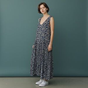 Vintage 90s floral racerback maxi dress